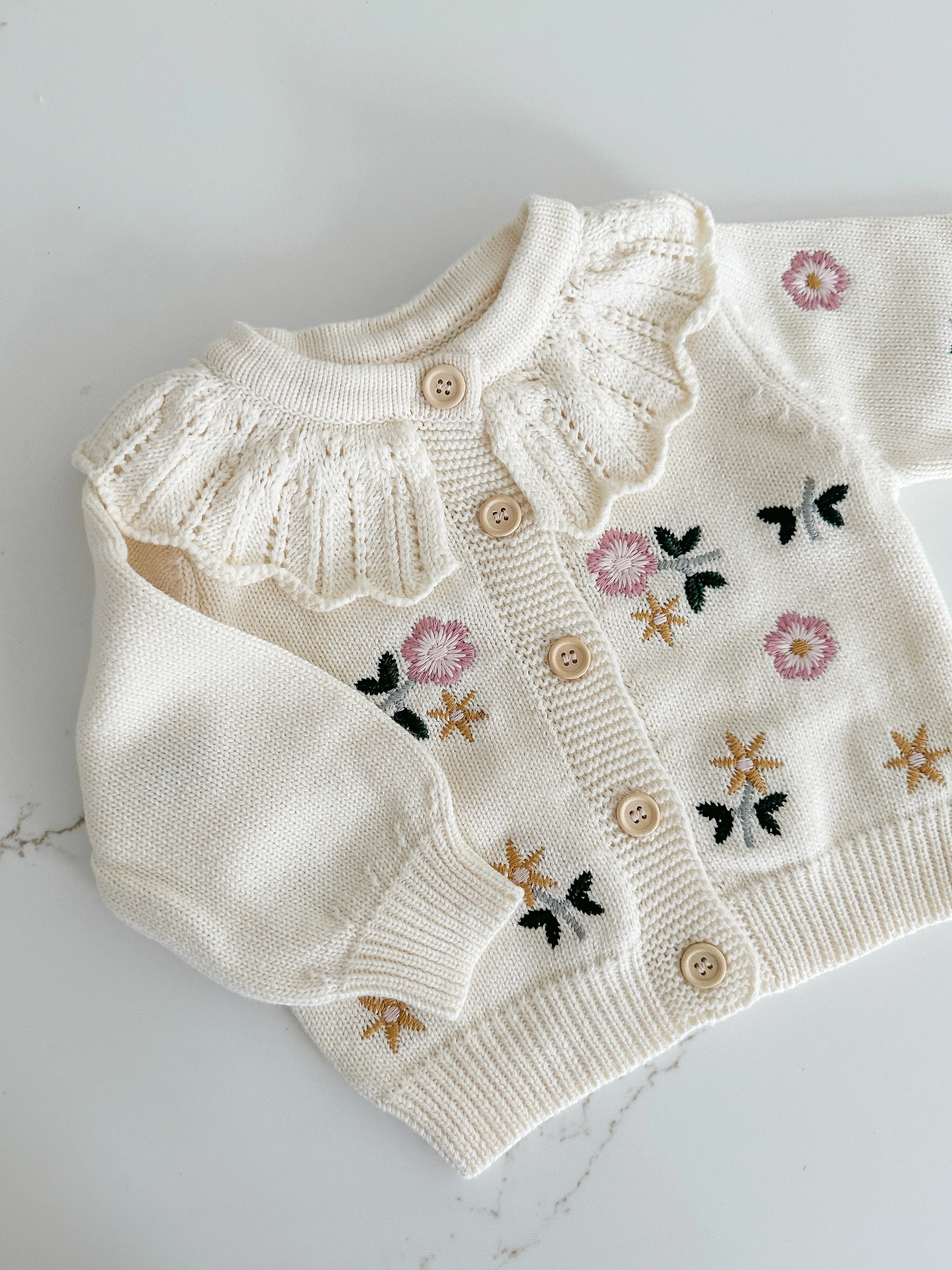 Knit Floral Cardigan