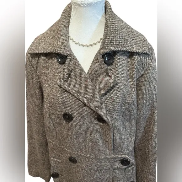🤎Lane Bryant Tweed Double-Breasted Pea Coat (14/16)