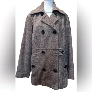 🤎Lane Bryant Tweed Double-Breasted Pea Coat (14/16)