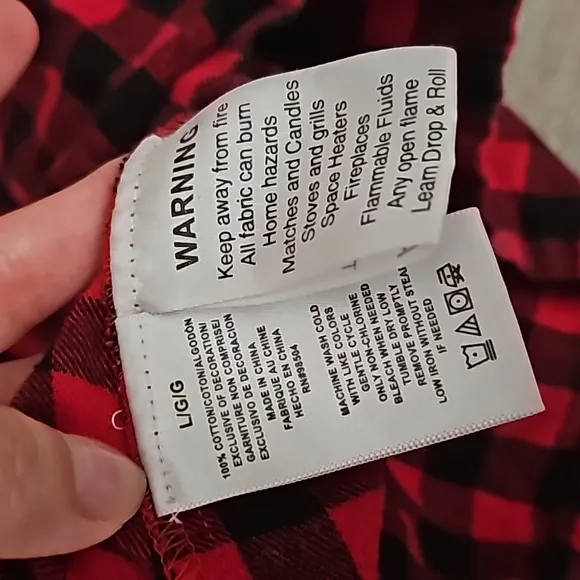 Lanz of Salzburg Nightgown plaid red &amp; black pockets cotton y2k