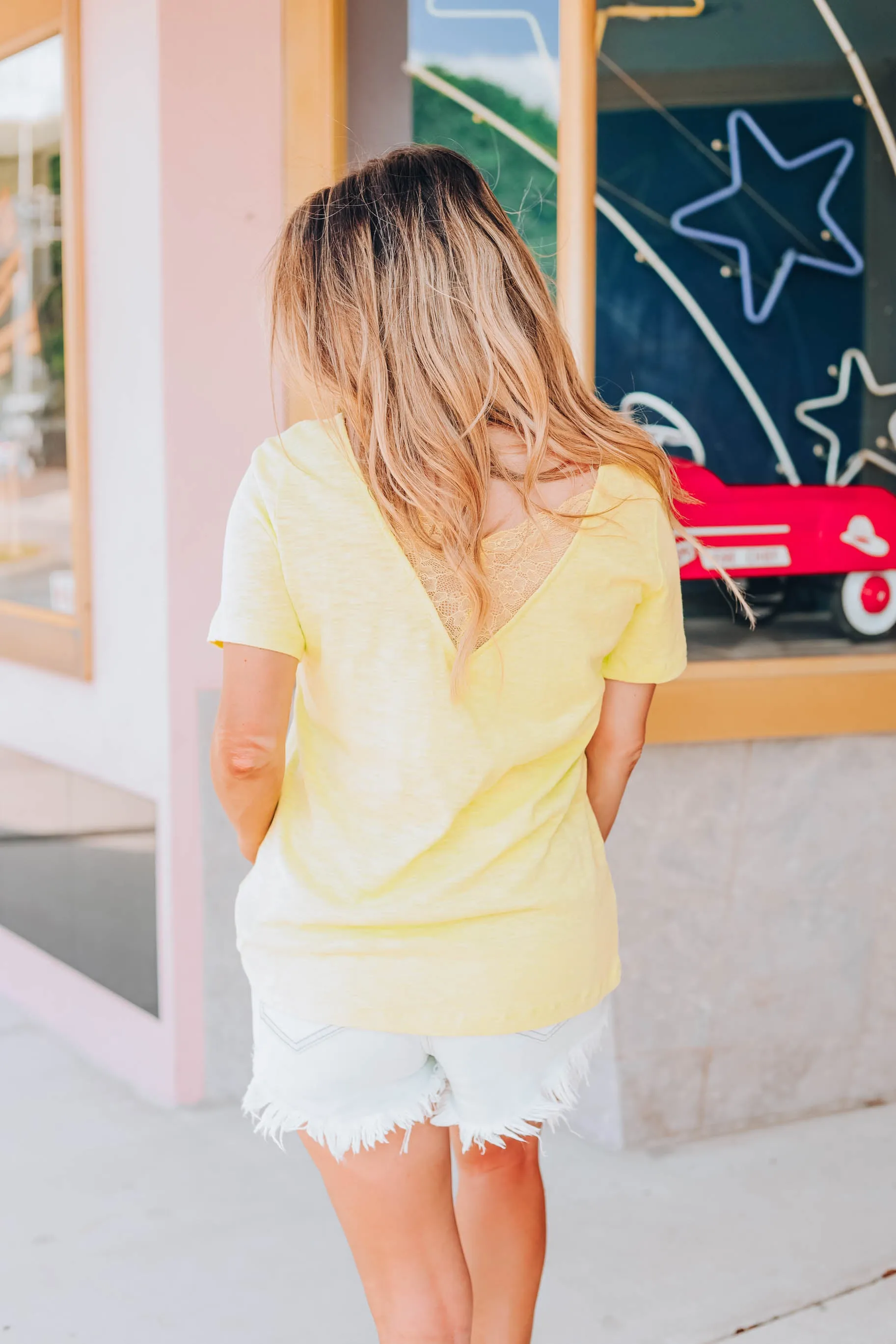 Lemon-Lime Lace Top