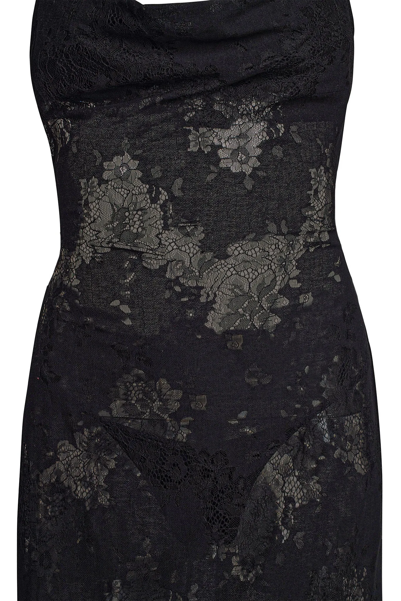 LEONA DRESS - BLACK : LACE