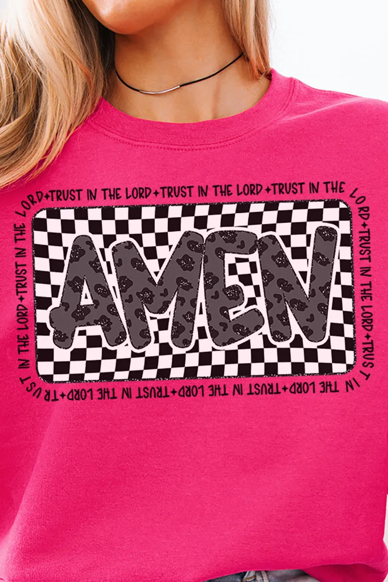 Leopard Luxe Amen Unisex NuBlend Crew Sweatshirt