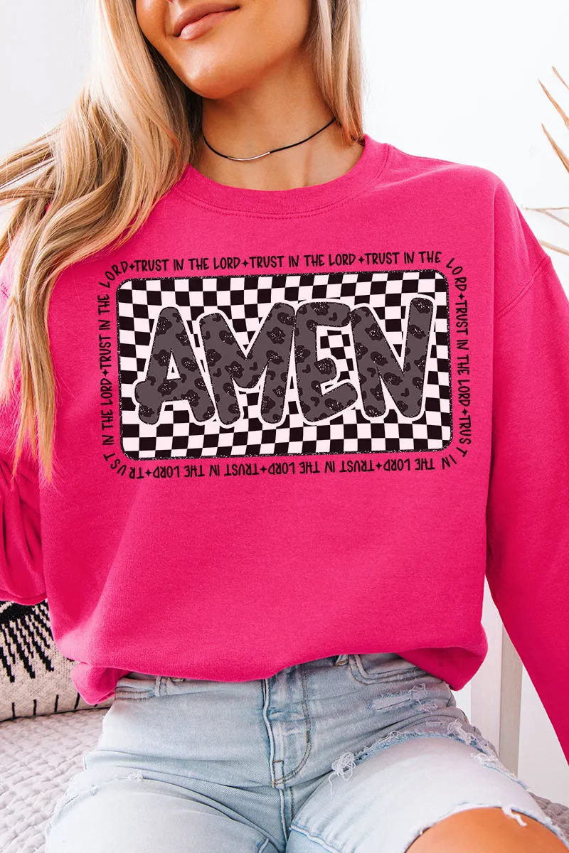 Leopard Luxe Amen Unisex NuBlend Crew Sweatshirt