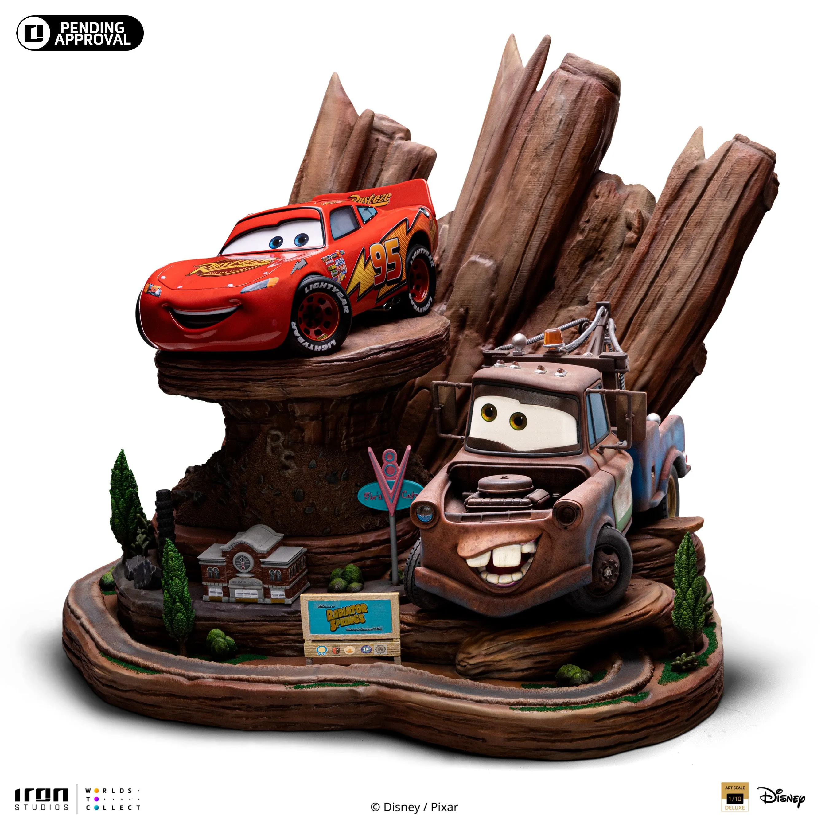 Lightning McQueen and Tow Mater Disney Pixar Cars 1/10 Scale Statue Pre-order