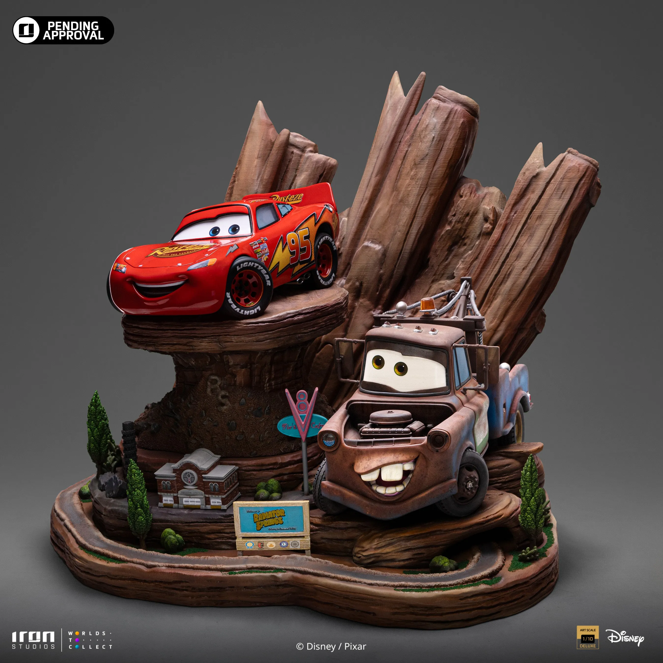 Lightning McQueen and Tow Mater Disney Pixar Cars 1/10 Scale Statue Pre-order
