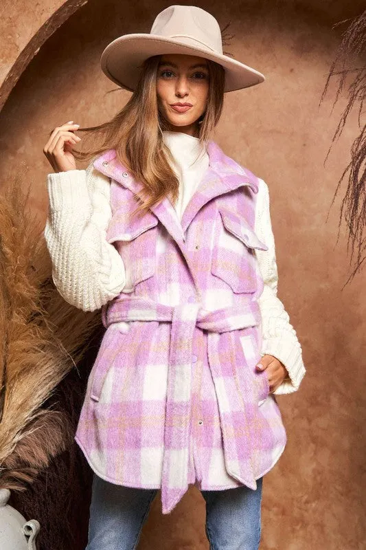 Lilac Plaid Jacket