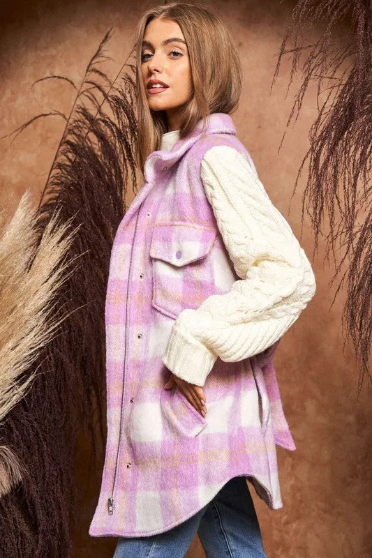 Lilac Plaid Jacket