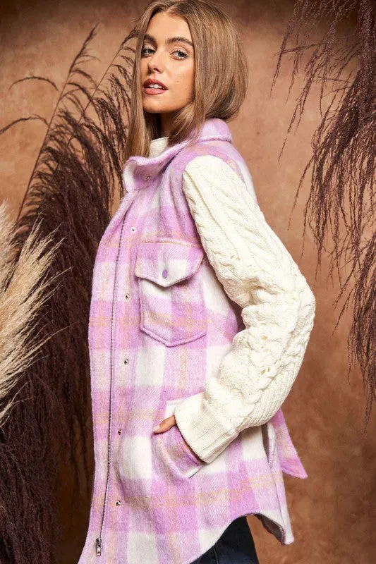 Lilac Plaid Jacket