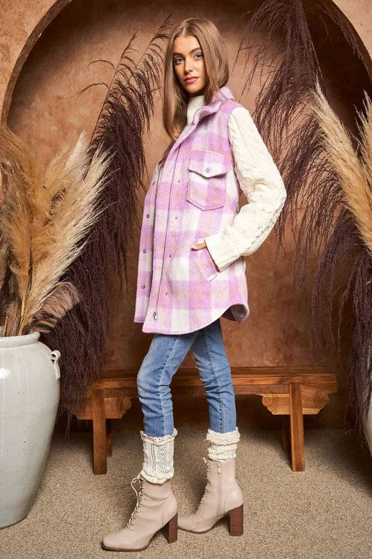 Lilac Plaid Jacket