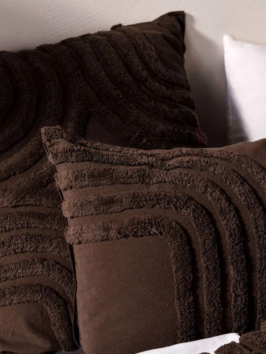 LINEN HOUSE FARRAH CACAO QUILT COVER SET