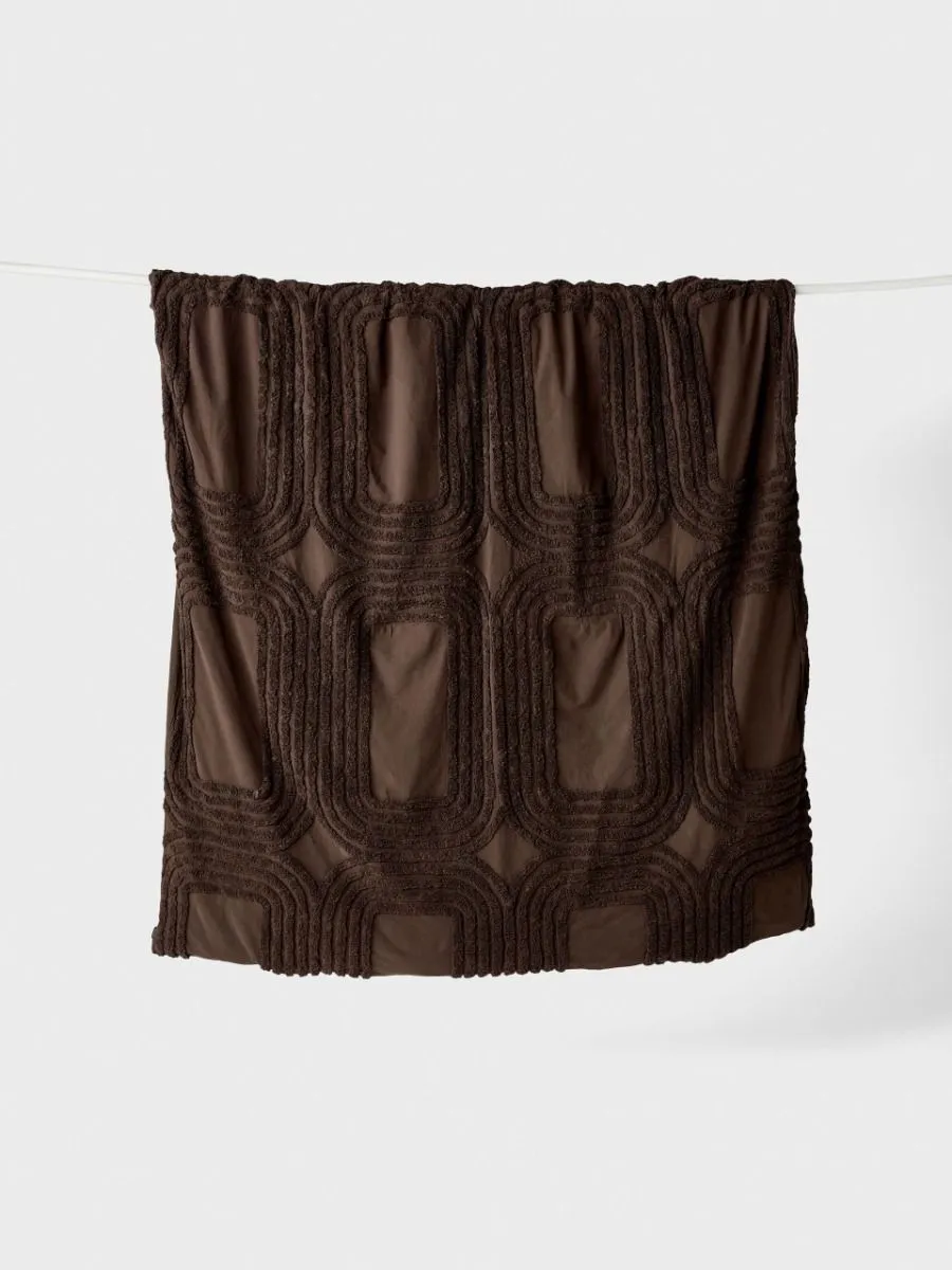 LINEN HOUSE FARRAH CACAO QUILT COVER SET