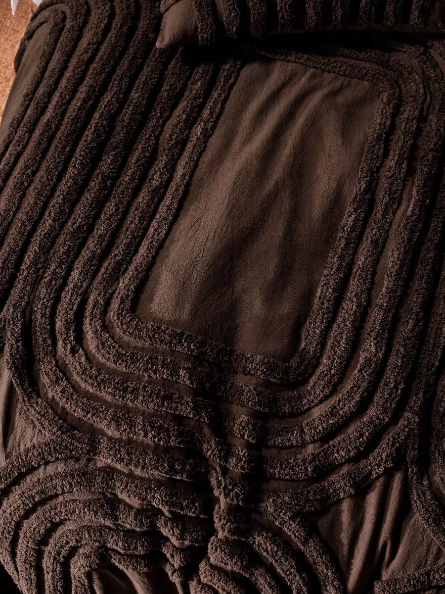 LINEN HOUSE FARRAH CACAO QUILT COVER SET