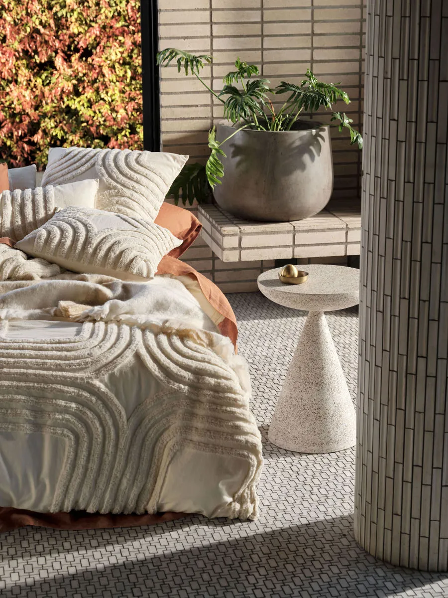 LINEN HOUSE FARRAH VANILLA QUILT COVER SET
