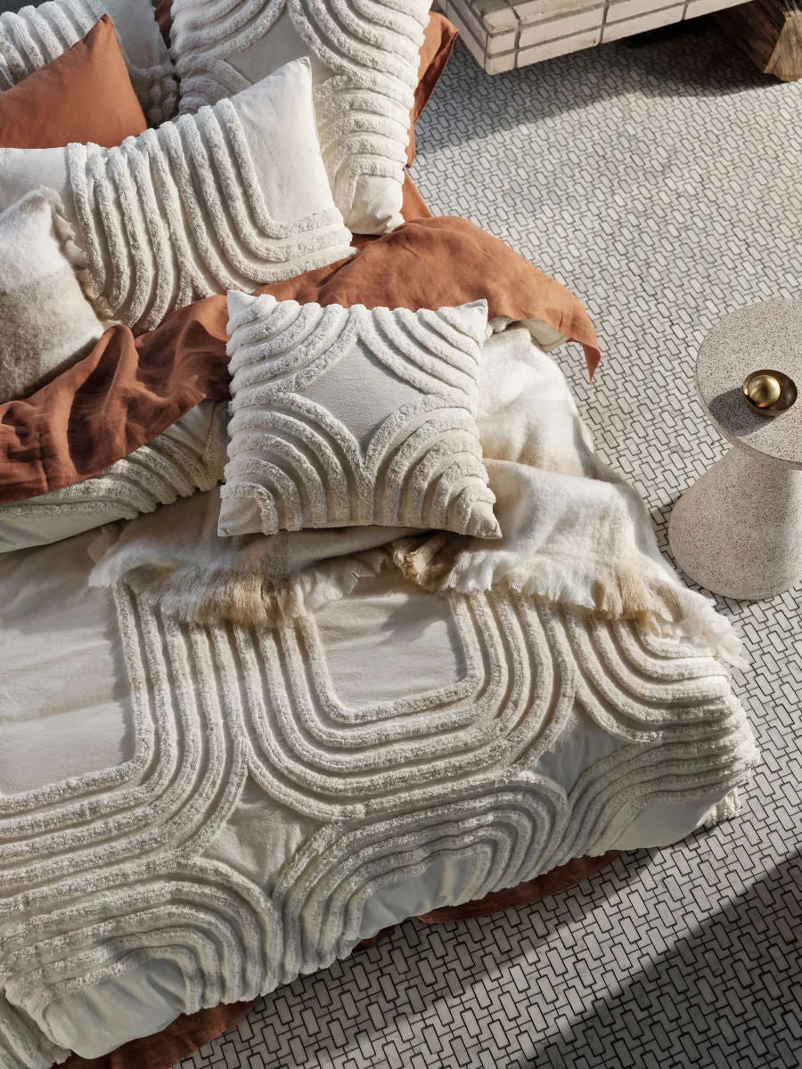 LINEN HOUSE FARRAH VANILLA QUILT COVER SET