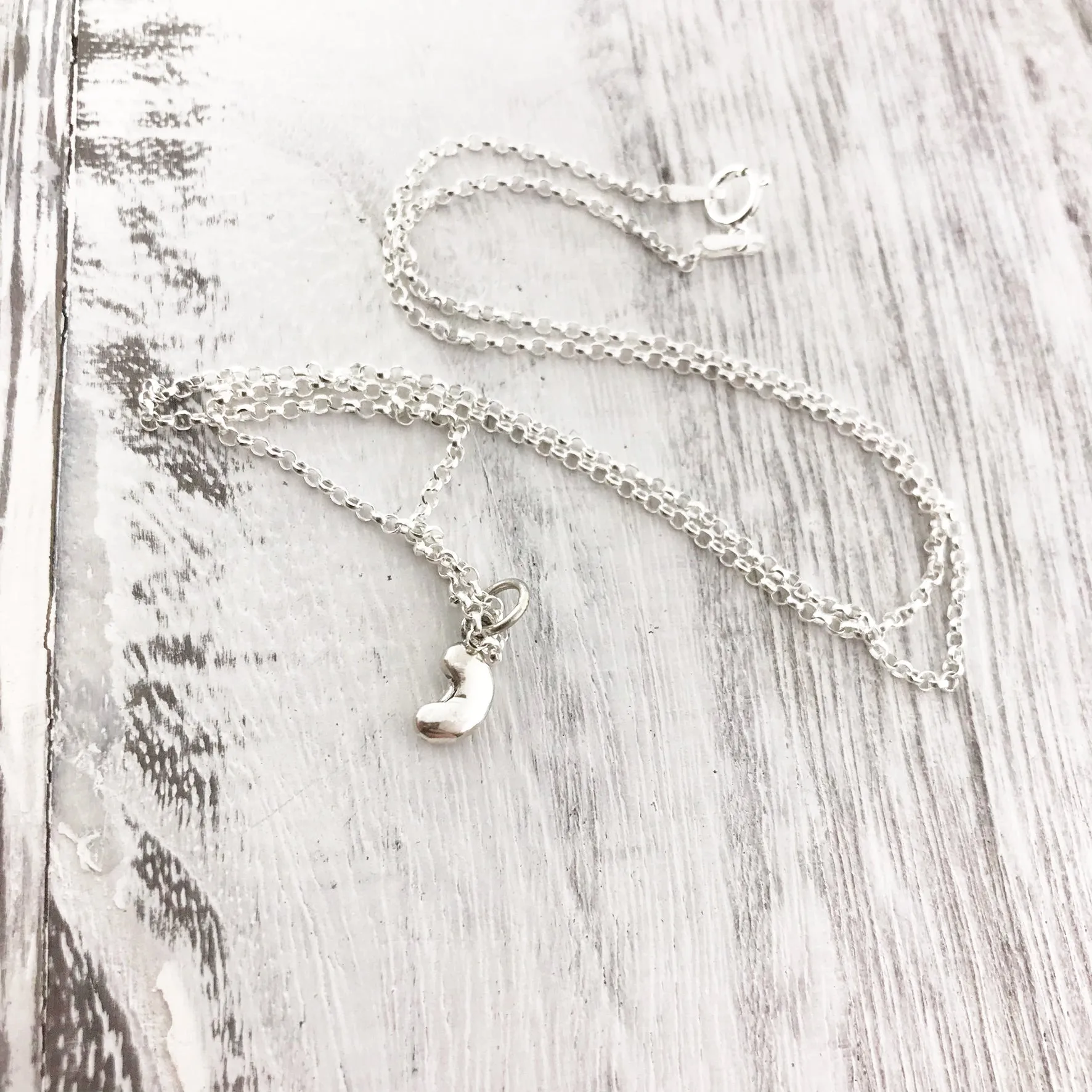 Little Bean Necklace - Sterling Silver - Friendship Necklace - Gift for Her