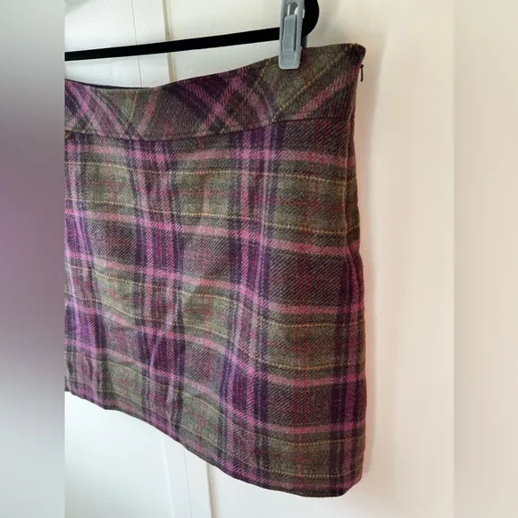 LL Bean Women’s Wool Blend Plaid Skirt‎ Size 20 Petite