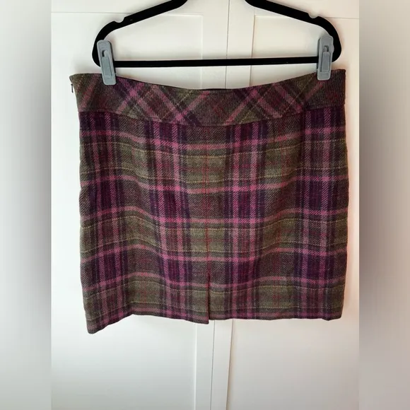 LL Bean Women’s Wool Blend Plaid Skirt‎ Size 20 Petite