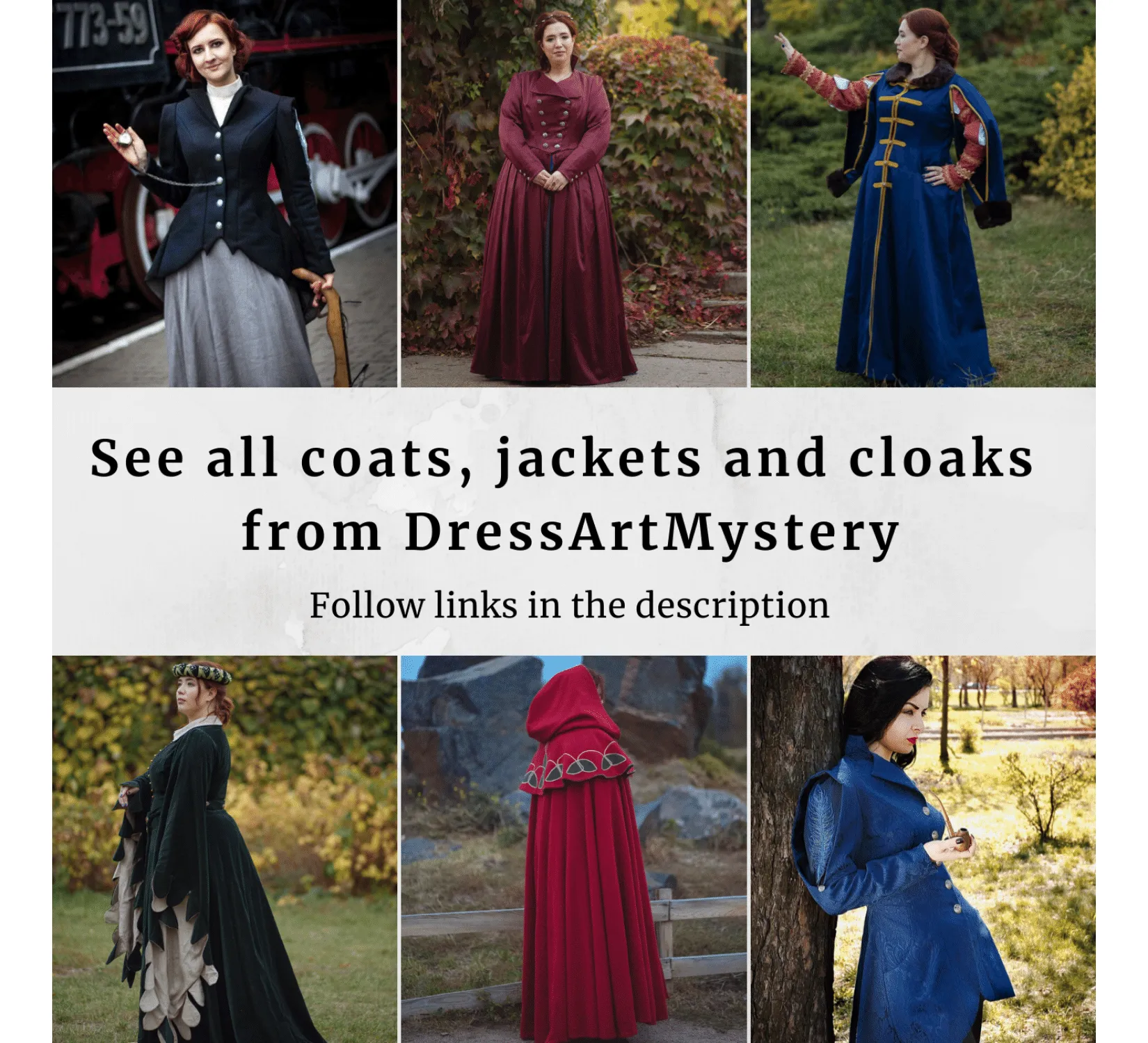 Long Fantasy Wool Hooded Cloak