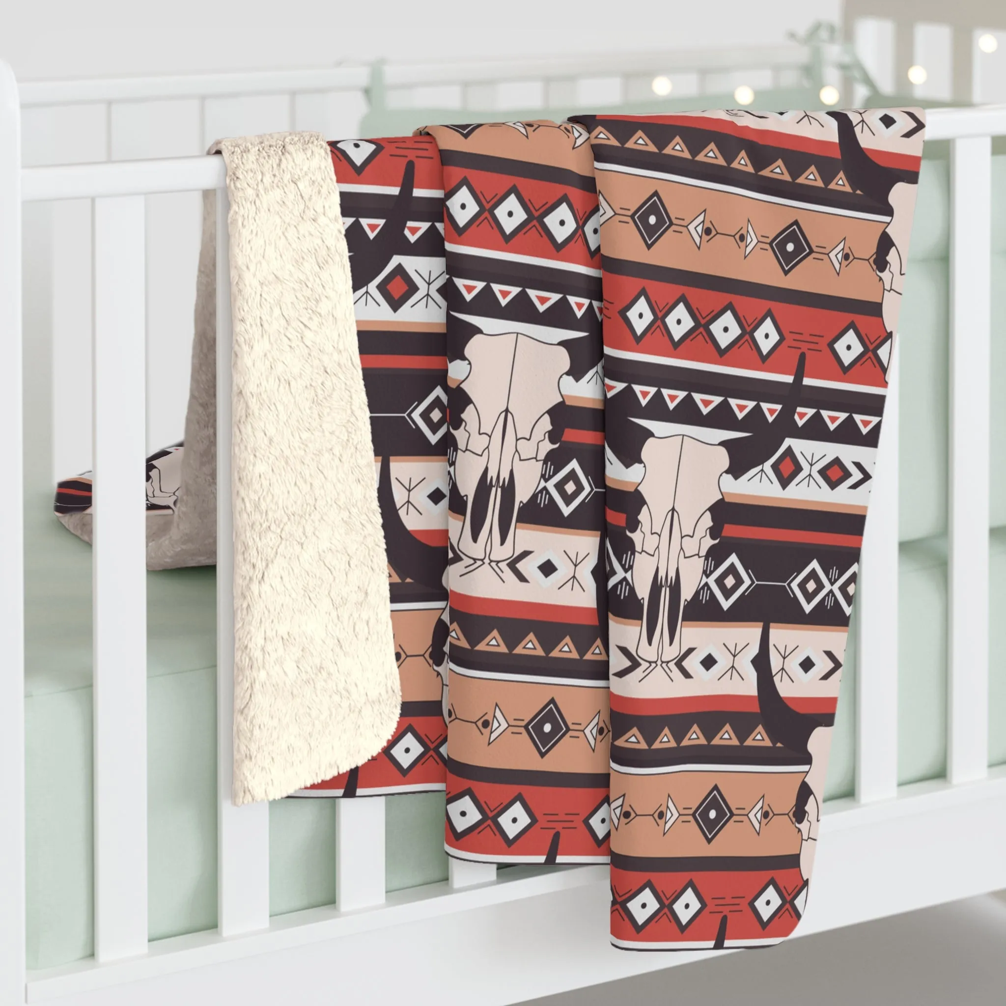 'Longhorn' Sherpa Fleece Blanket