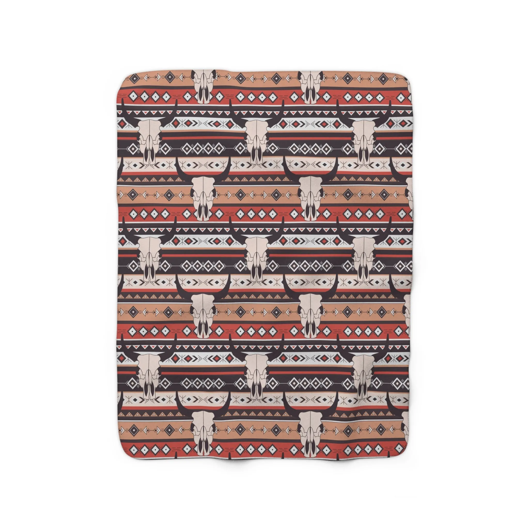 'Longhorn' Sherpa Fleece Blanket