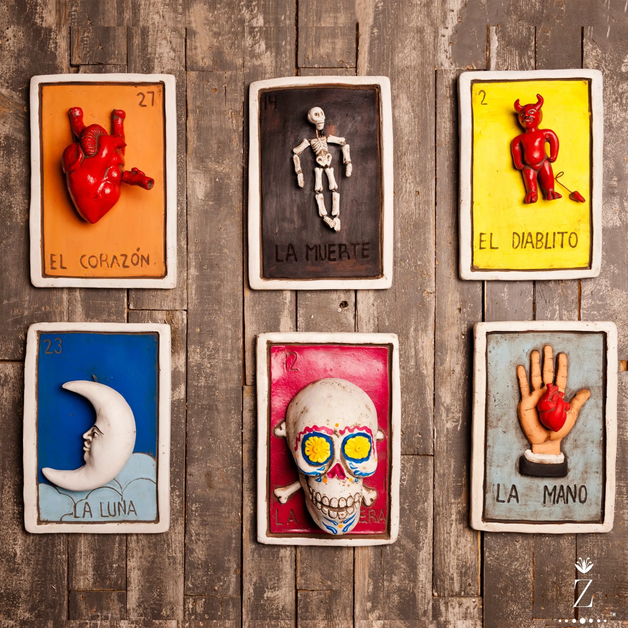 Loteria Card Sculpture | Terracotta El Corazon #27, Limited Edition
