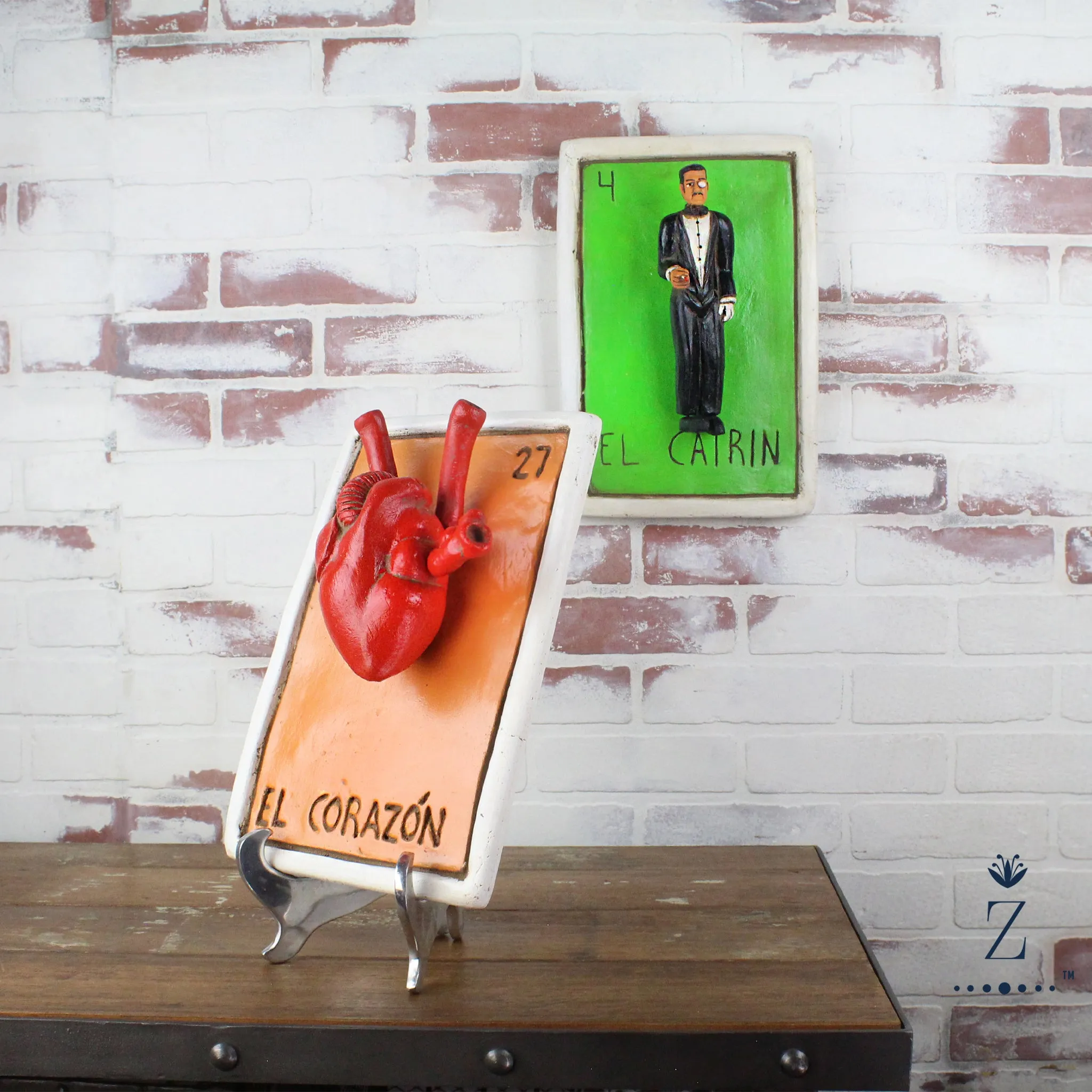 Loteria Card Sculpture Wall Art | El Corazon #27
