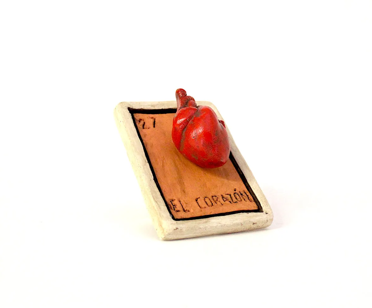 Loteria Card Sculpture Wall Art | El Corazon #27
