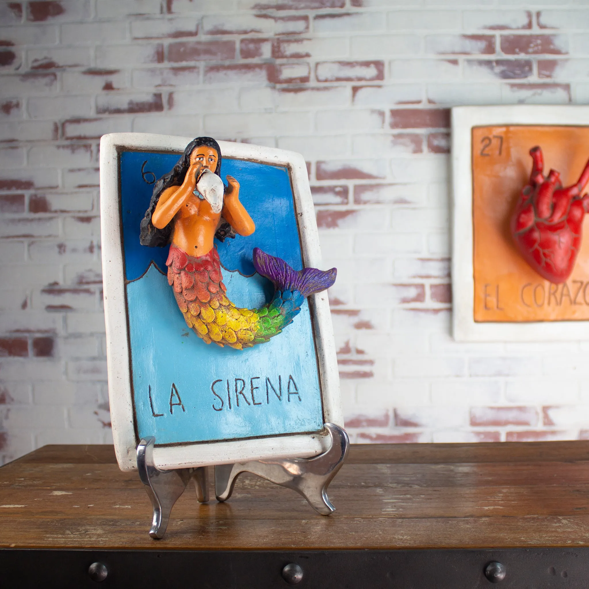 Loteria Card Wall Art, La Sirena #6