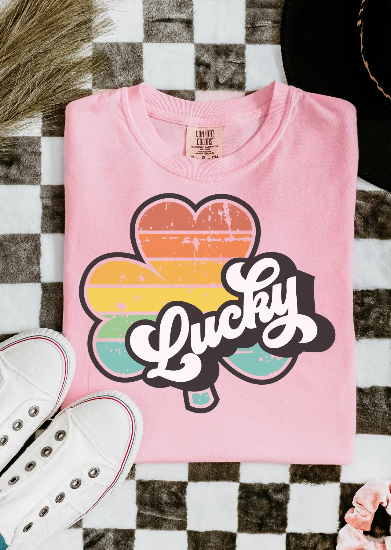 Lucky Clover Retro Comfort Colors T-Shirt