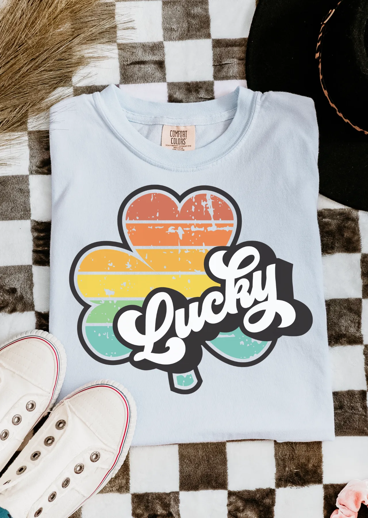 Lucky Clover Retro Comfort Colors T-Shirt