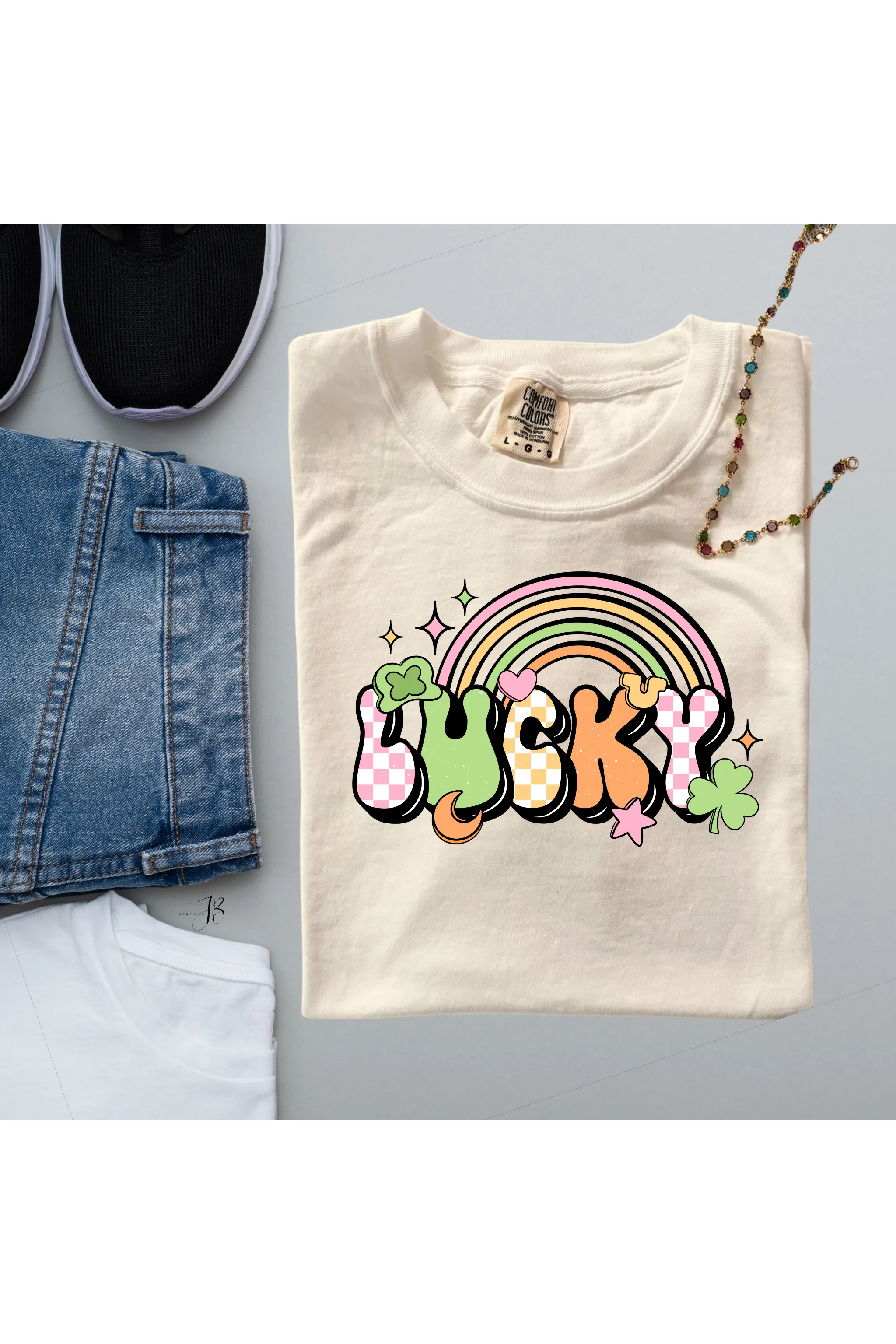 Lucky Rainbow Retro Tee