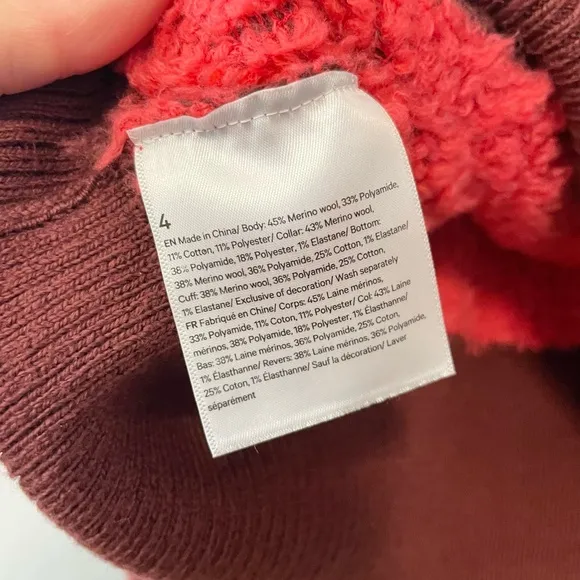 Lululemon Sweater Turtleneck Red Ombre Oversized Small 4