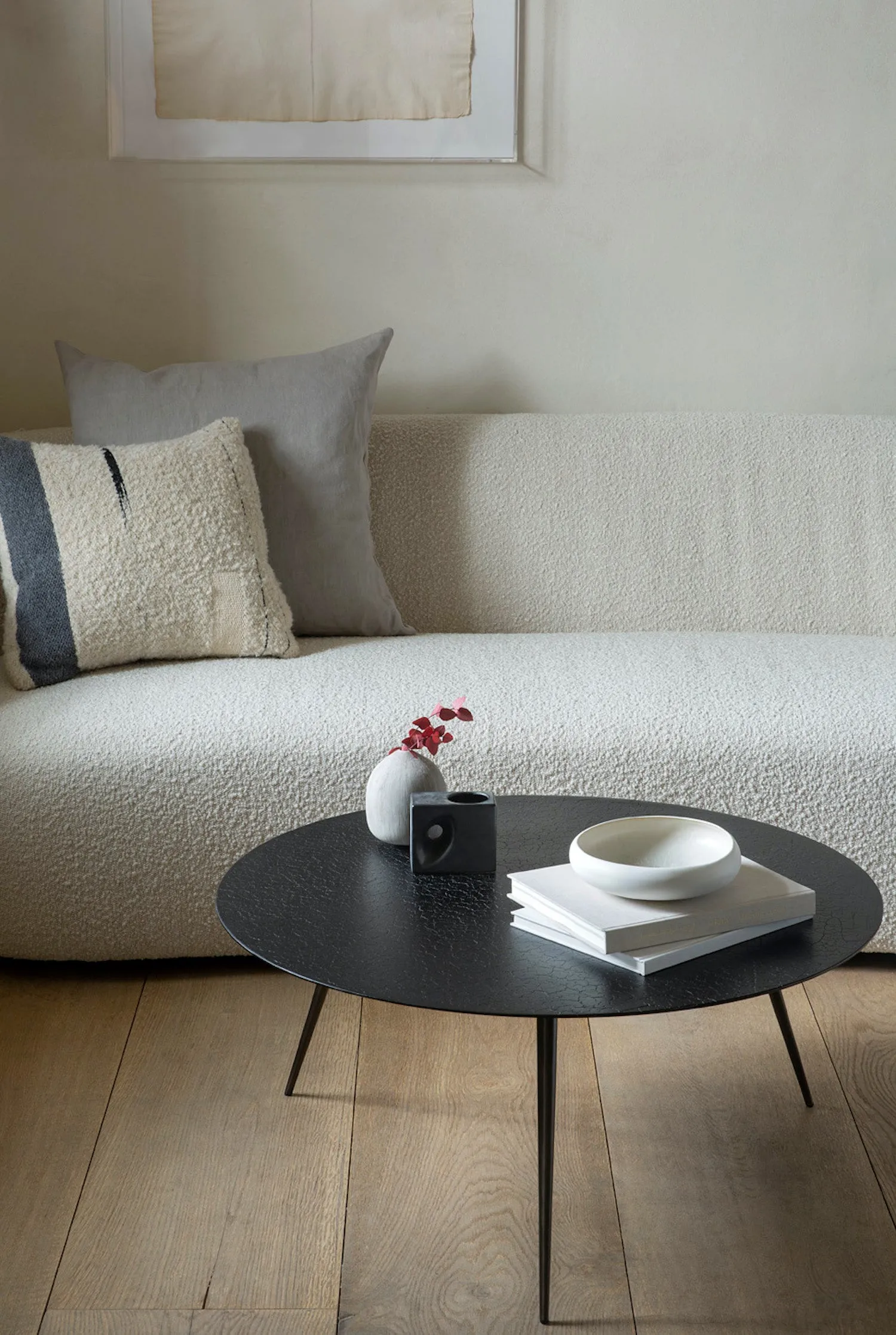 Luna Coffee Table - Lava/Linear - Black