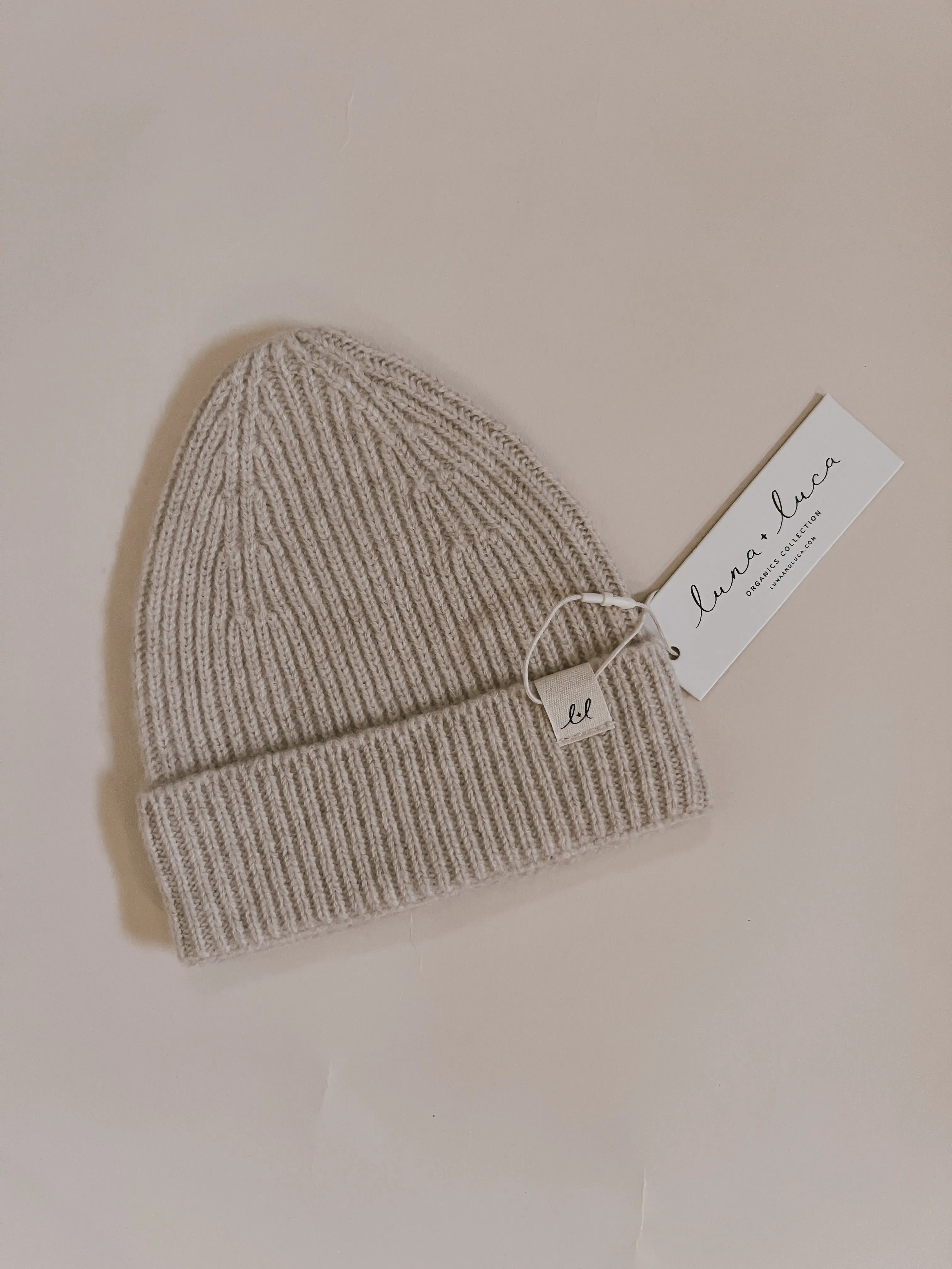 Luna   Luca Merino Wool Baby Beanie - Sand