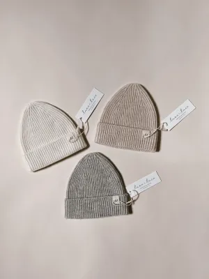 Luna   Luca Merino Wool Baby Beanie - Sand