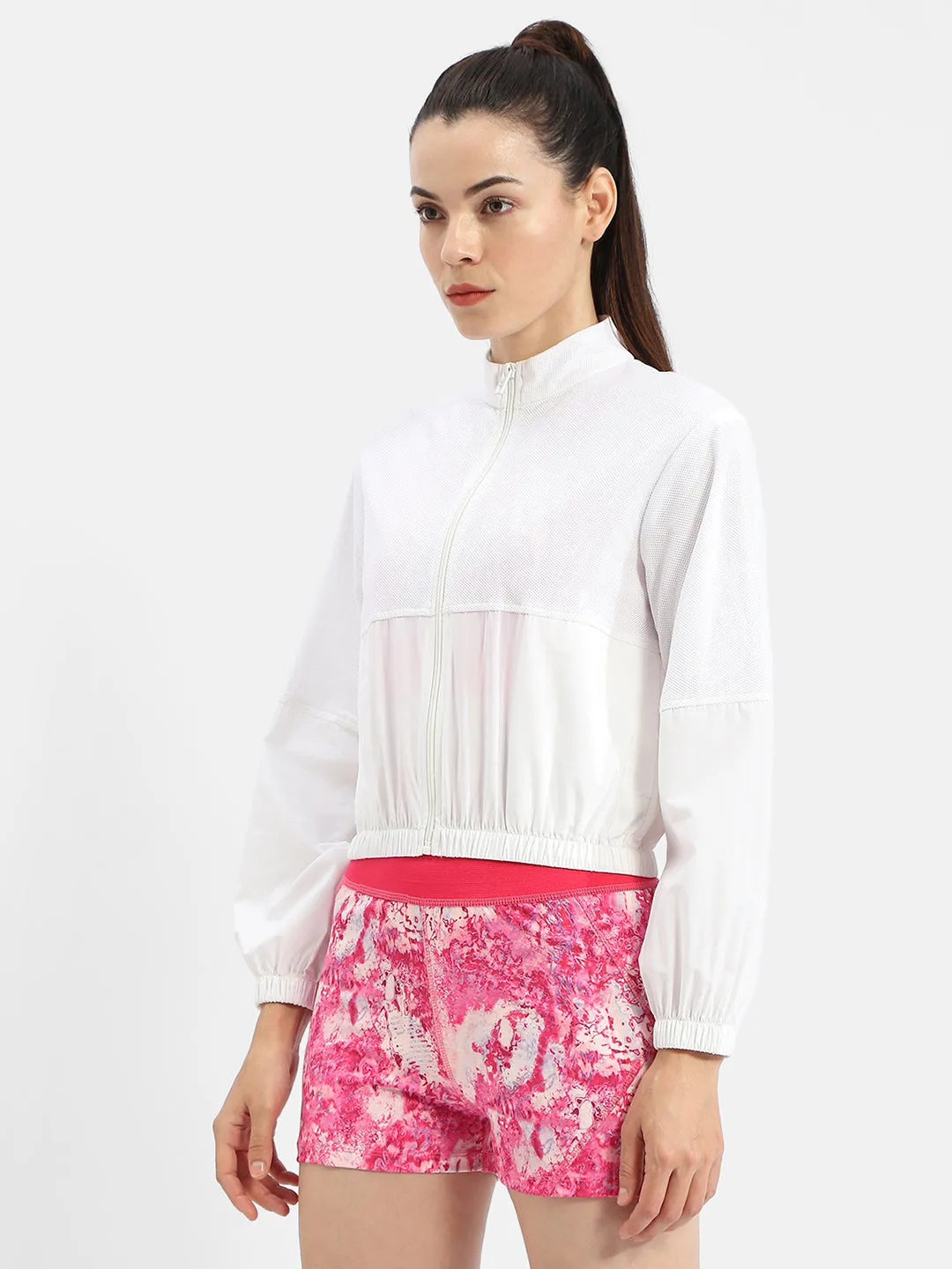 Madame Patchwork White Athleisure Jacket