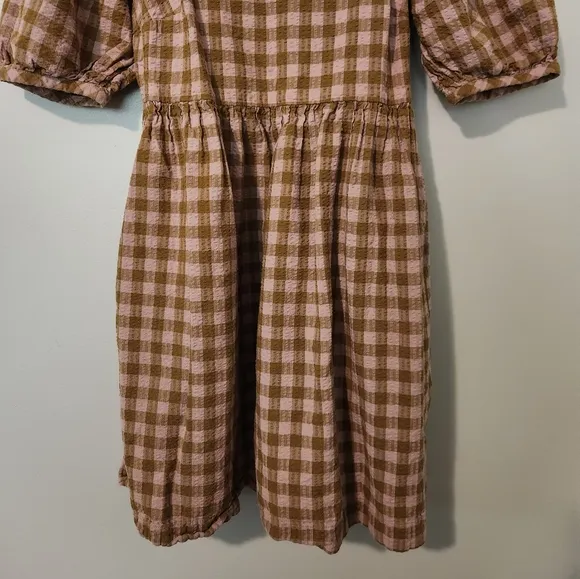Madewell Gingham Mini Dress Size XS in Plaid