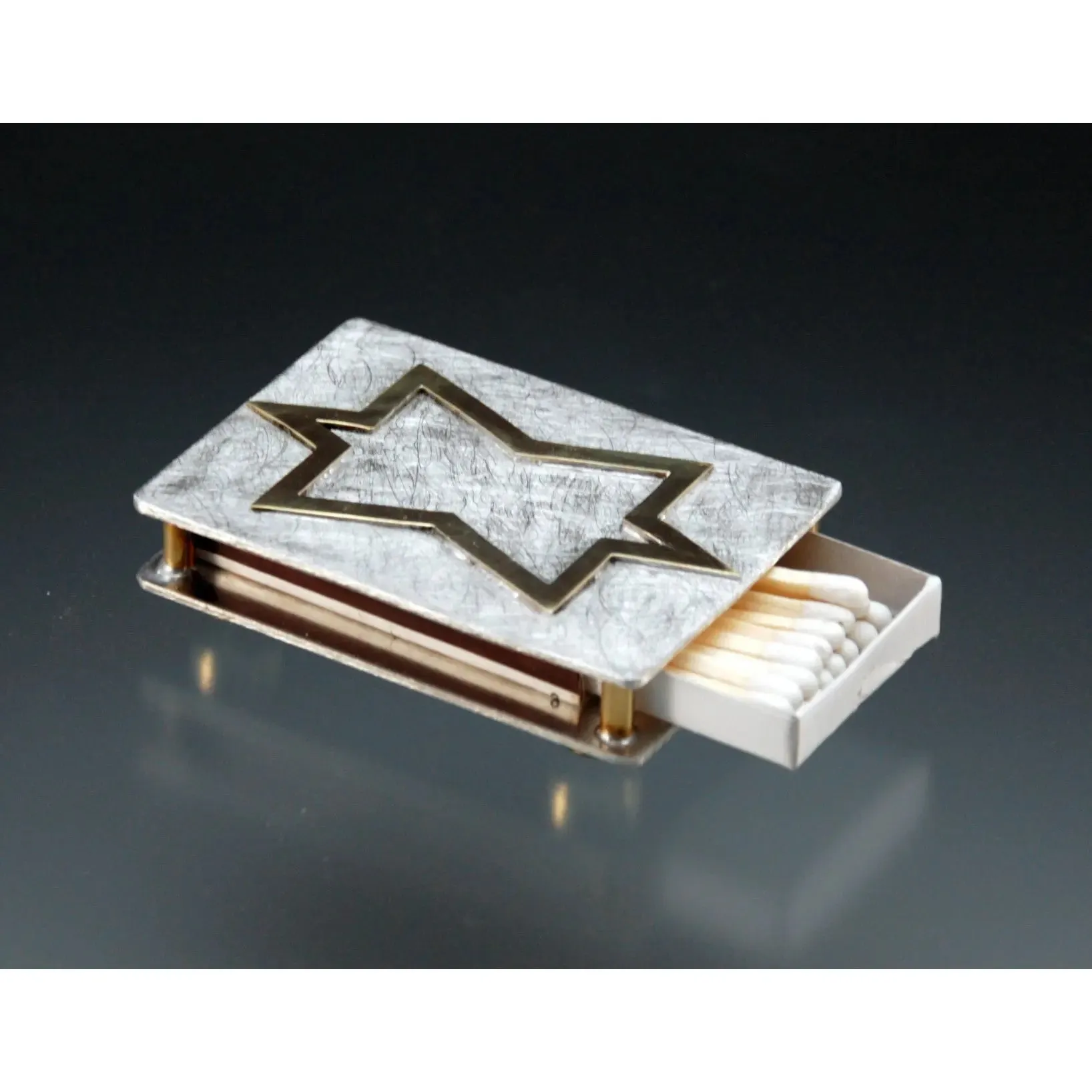 Matchbox Holder 104 by Joy Stember Metal Arts Studio