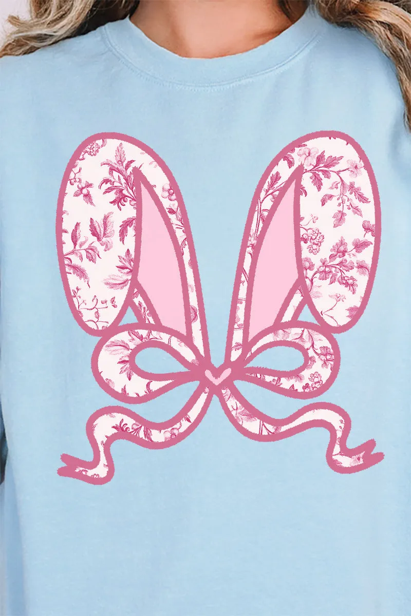 Mauve Chinoiserie Bunny Ears Unisex NuBlend Crew Sweatshirt