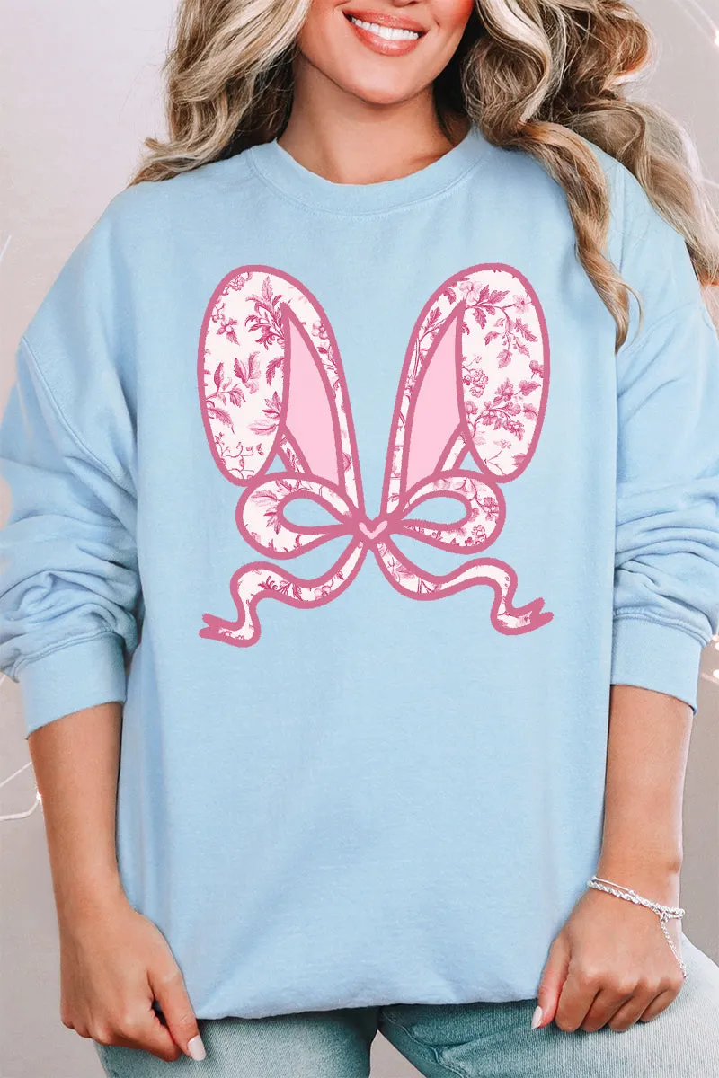 Mauve Chinoiserie Bunny Ears Unisex NuBlend Crew Sweatshirt
