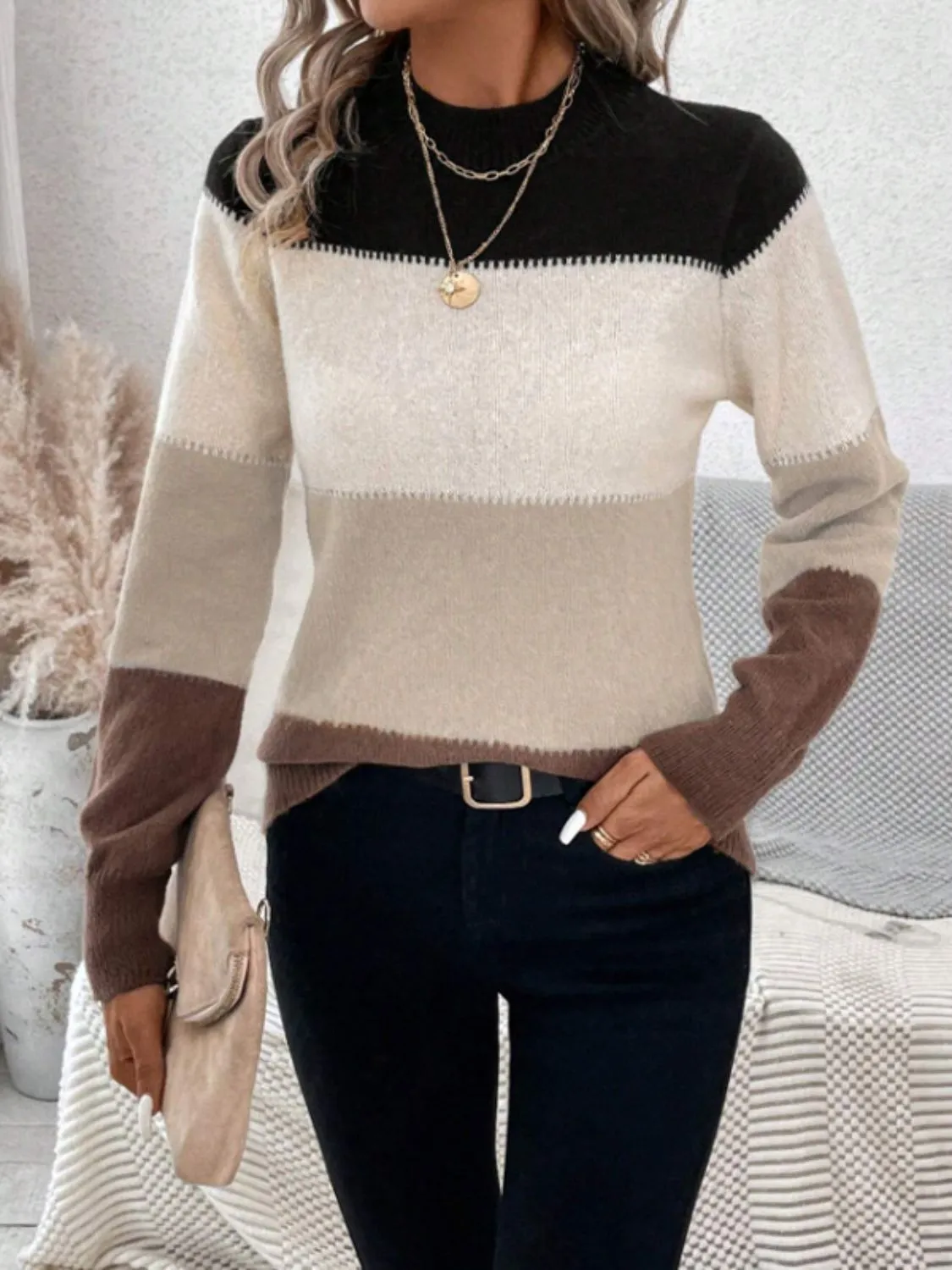 Miriam Color Block Sweater