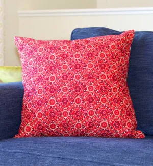 Moroccan Mosaic Quilted Throw Pillow Cover