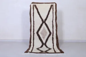 Moroccan Rug - Bold Diamond Pattern 2.6ft x 6.4ft | Handwoven
