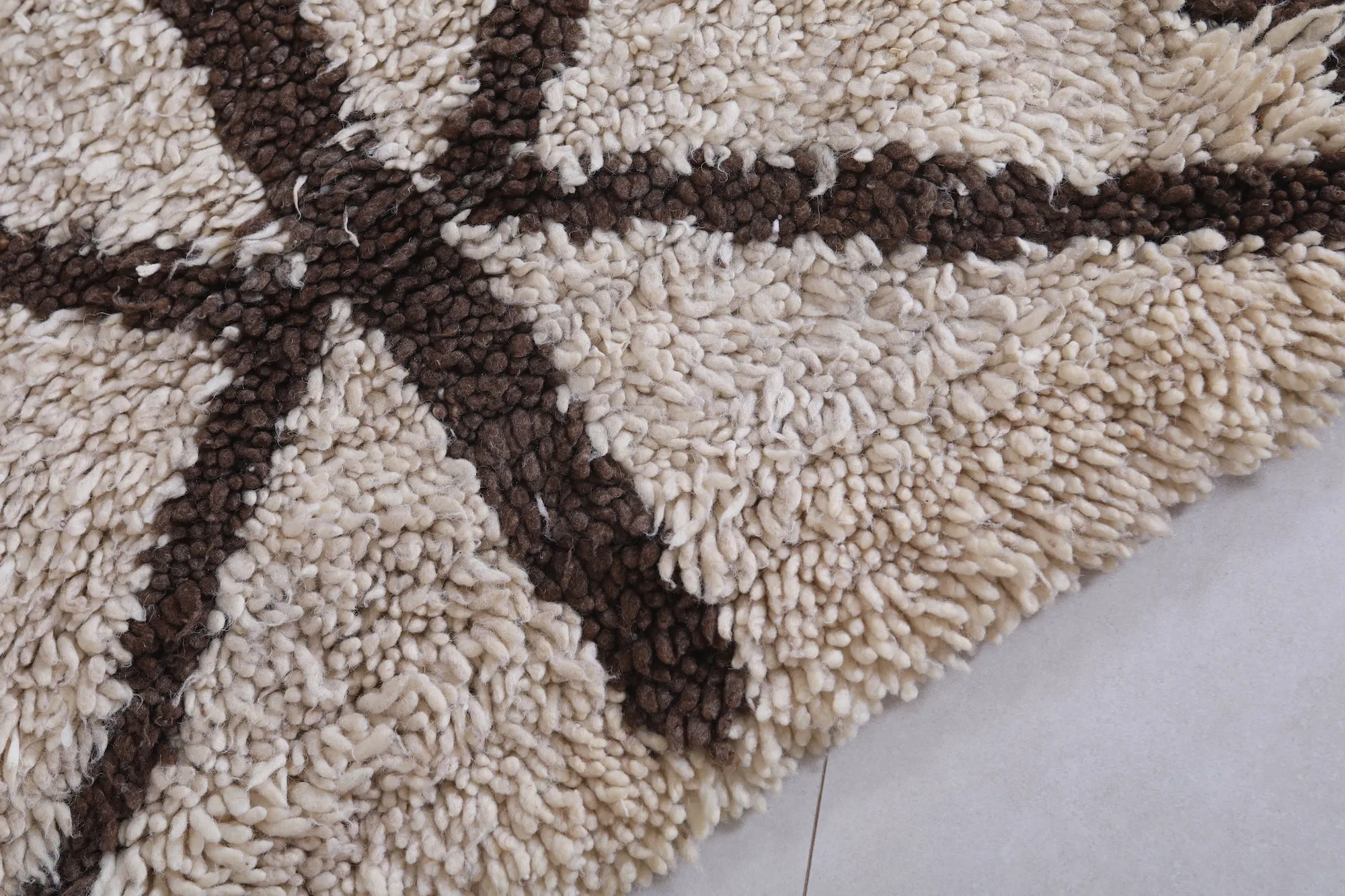 Moroccan Rug - Handwoven 2.1ft x 6.2ft | Minimalist Berber Style
