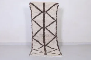 Moroccan Rug - Handwoven 2.1ft x 6.2ft | Minimalist Berber Style