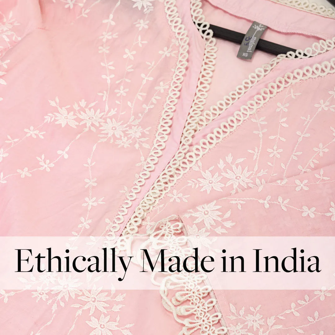 Mulmul Cotton Arki Pink Kurta