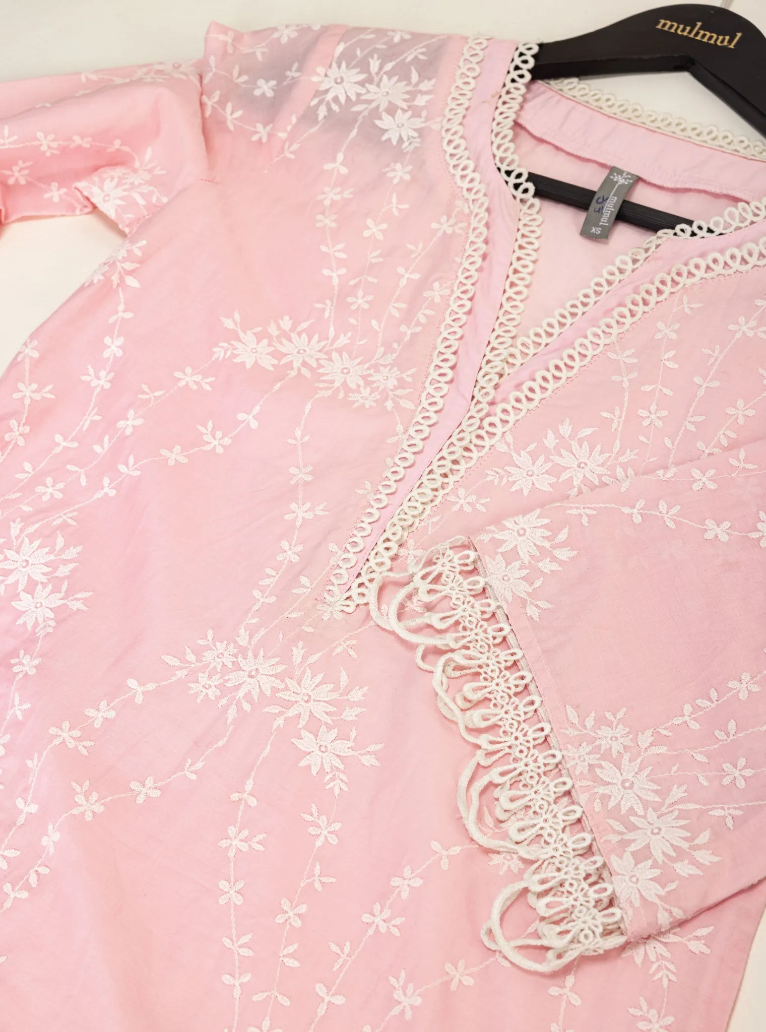 Mulmul Cotton Arki Pink Kurta
