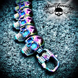 Multi-Color ‘Go Your Own Way’ Big & Bold Skull Bracelet (#894multi)
