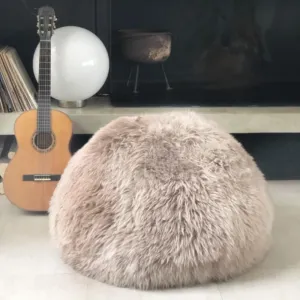 Natural Sheepskin Bean Bag Chair / Camel